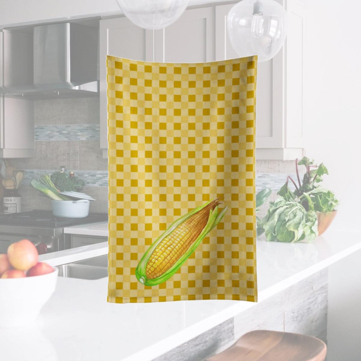 Picture of Carolines Treasures BB7198KTWL Corn on Basketweave Kitchen Towel