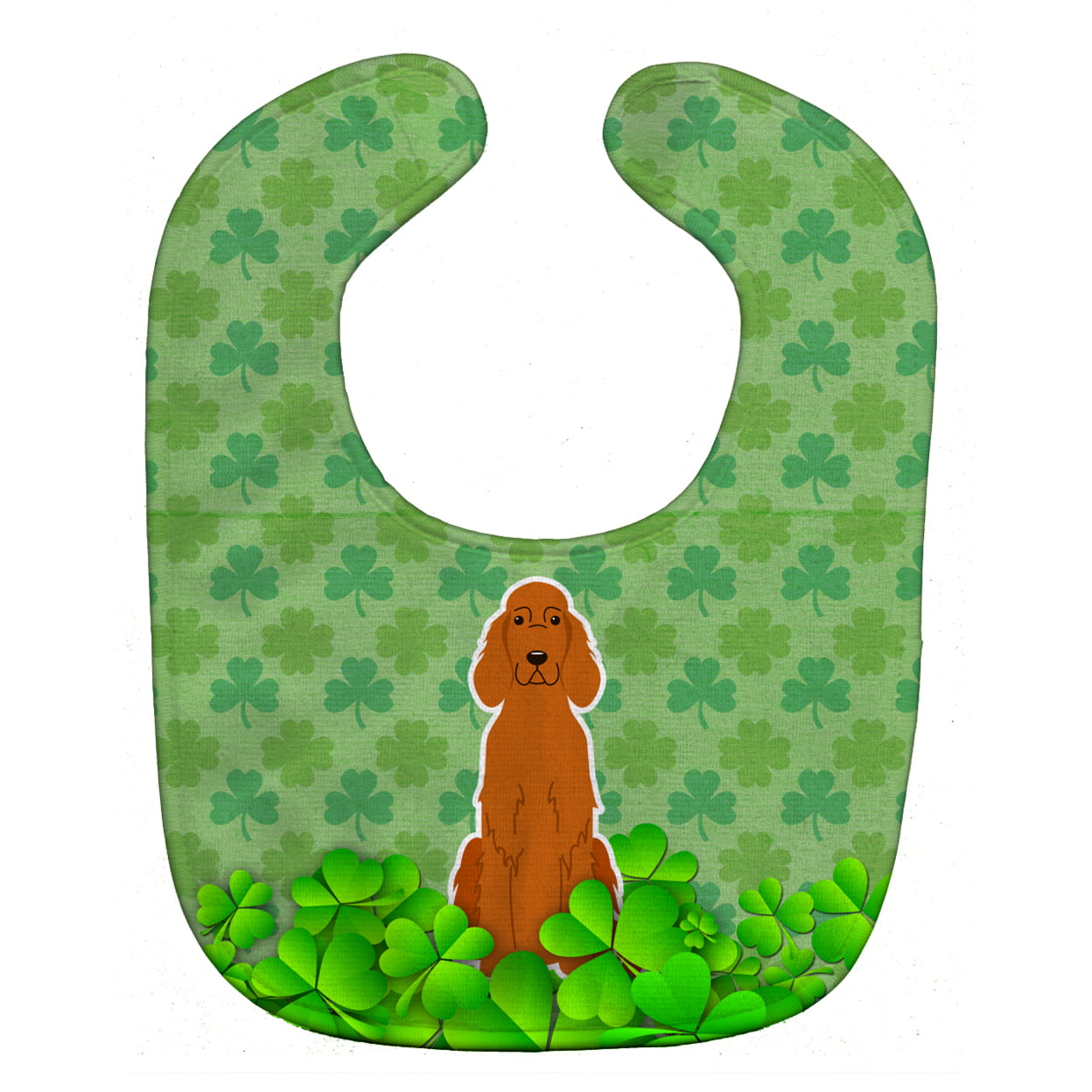 Bb6205bib Irish Setter Shamrocks Baby Bib