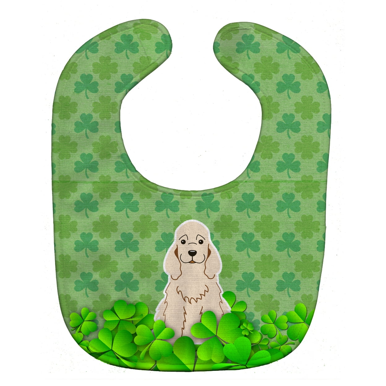 Bb6235bib Cocker Spaniel Buff Shamrocks Baby Bib