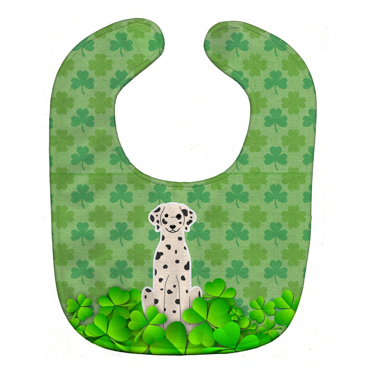 Bb6238bib Dalmatian Shamrocks Baby Bib