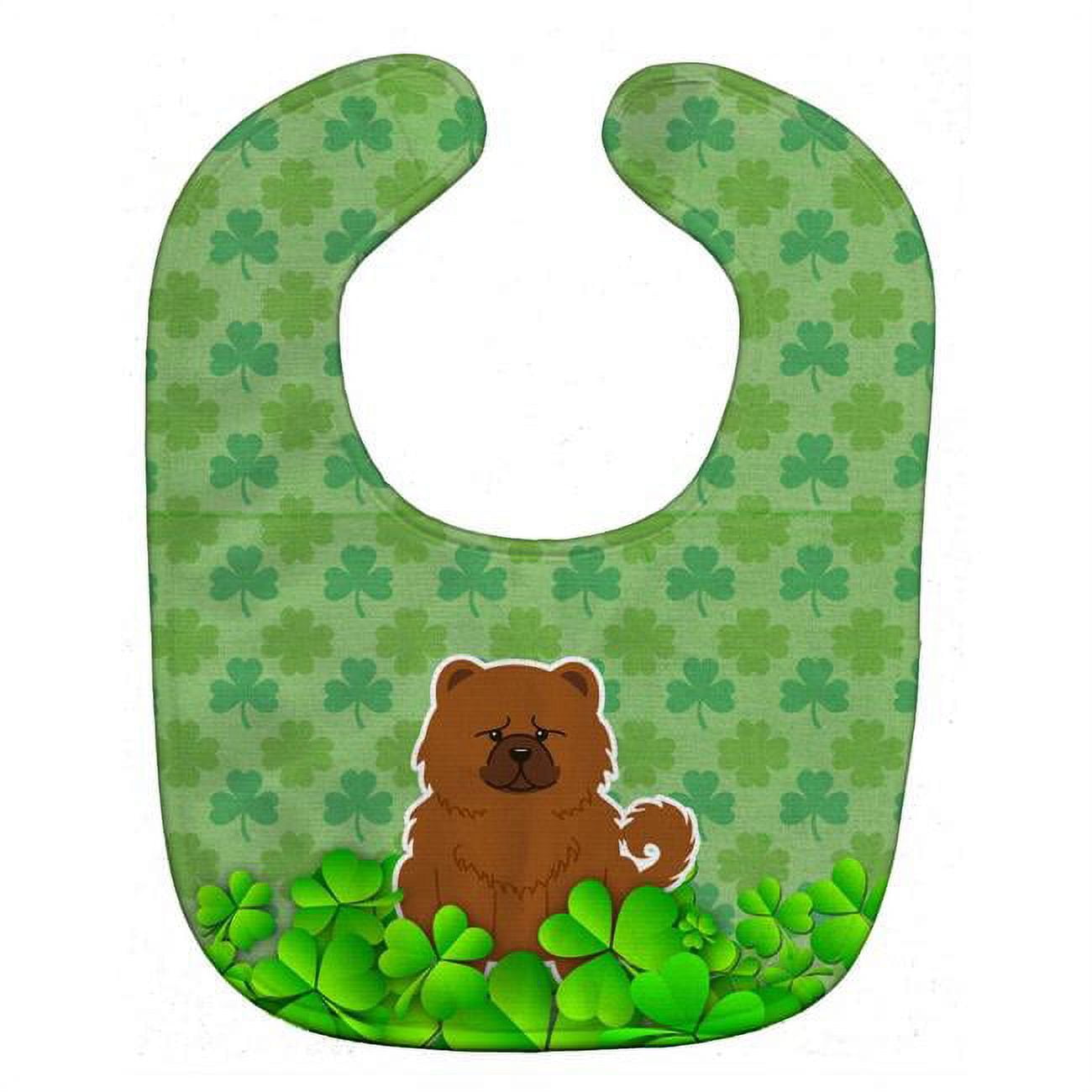 Bb6283bib Chow Chow Red Shamrocks Baby Bib