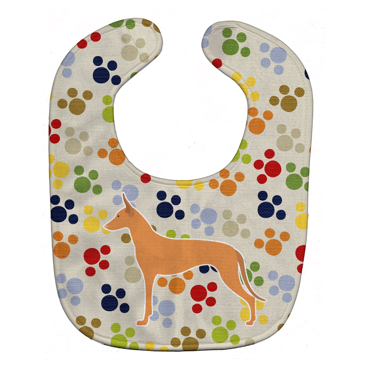 Bb6293bib Pharaoh Hound Pawprints Baby Bib