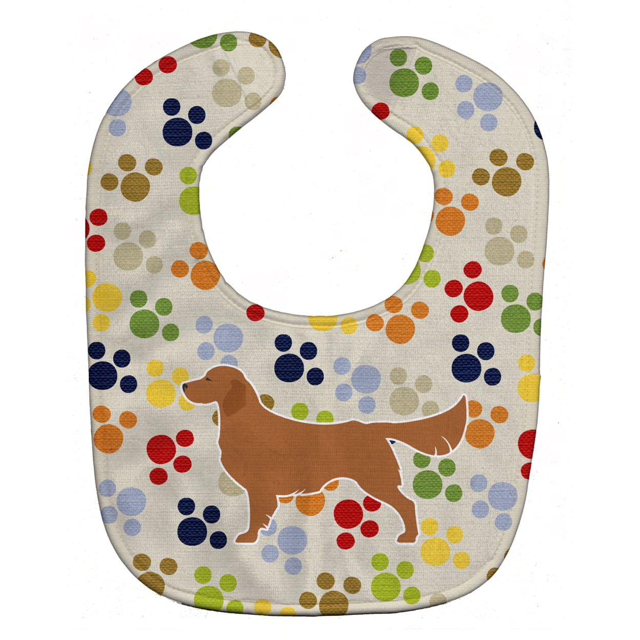 Bb6309bib Golden Retriever Pawprints Baby Bib