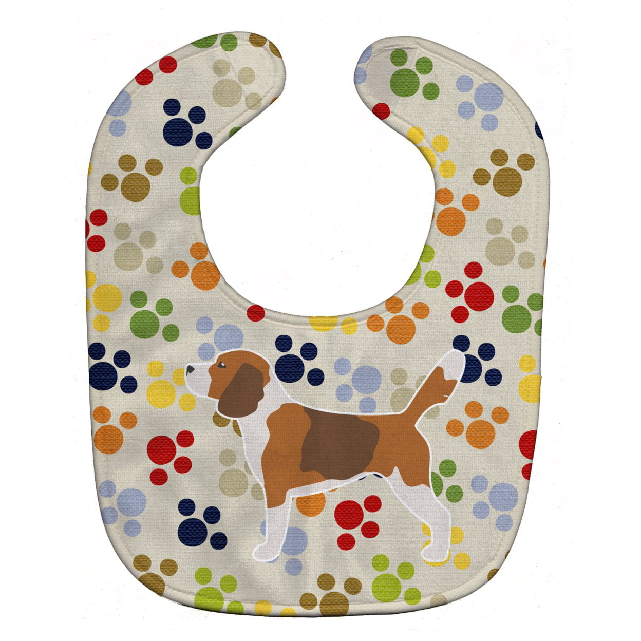 Bb6315bib Beagle Pawprints Baby Bib