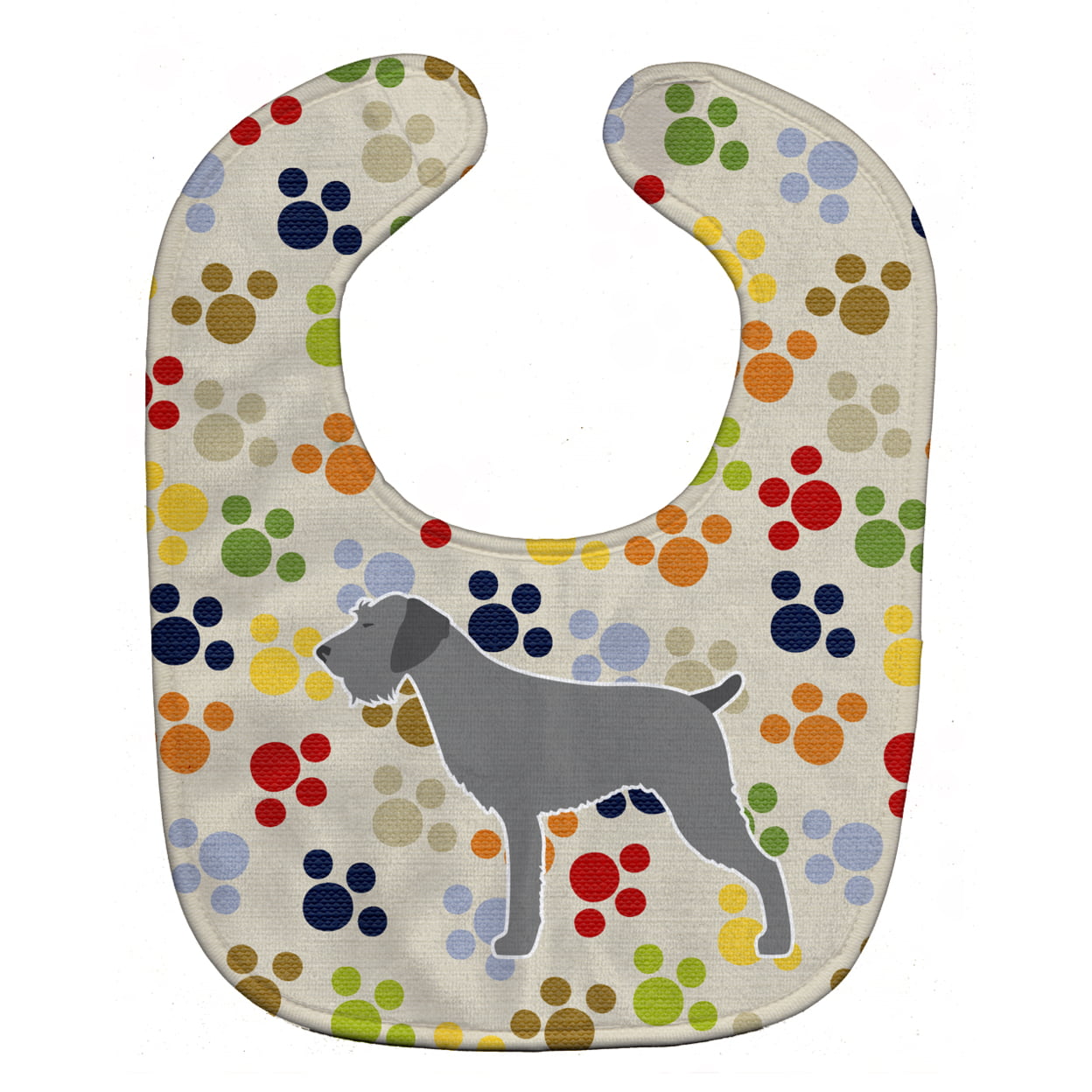 Bb6316bib German Wirehaired Pointer Pawprints Baby Bib