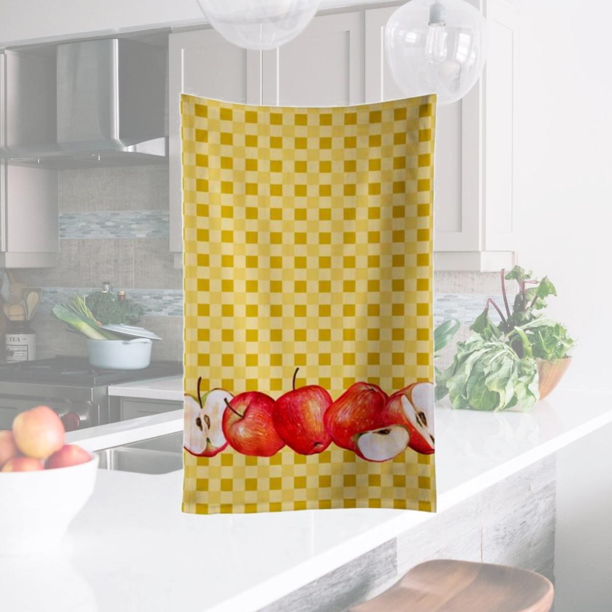 Picture of Carolines Treasures BB7164KTWL Apple on Basketweave Kitchen Towel