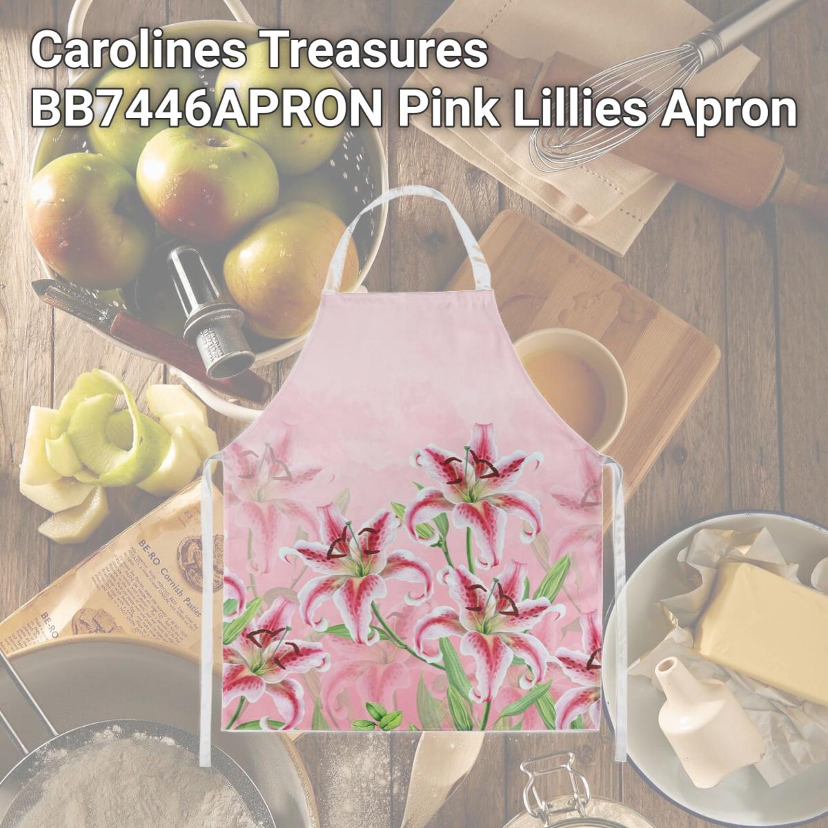 Picture of Carolines Treasures BB7446APRON Pink Lillies Apron