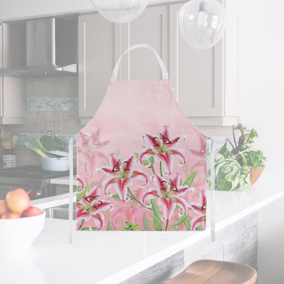Picture of Carolines Treasures BB7446APRON Pink Lillies Apron