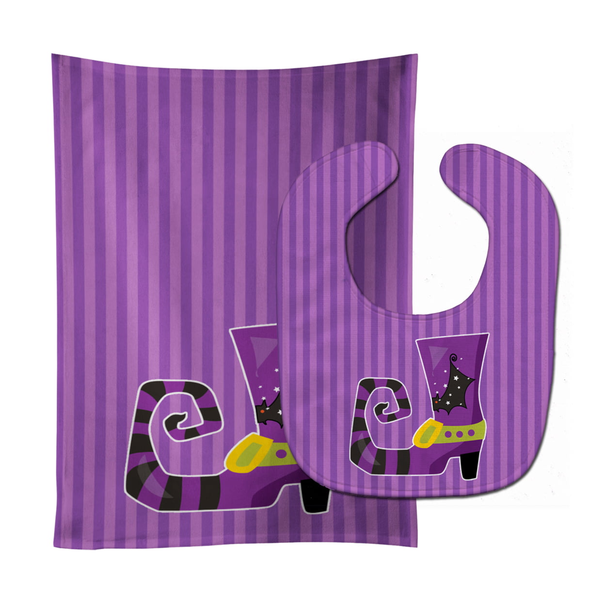 Halloween Witchs Shoe Baby Bib & Burp Cloth