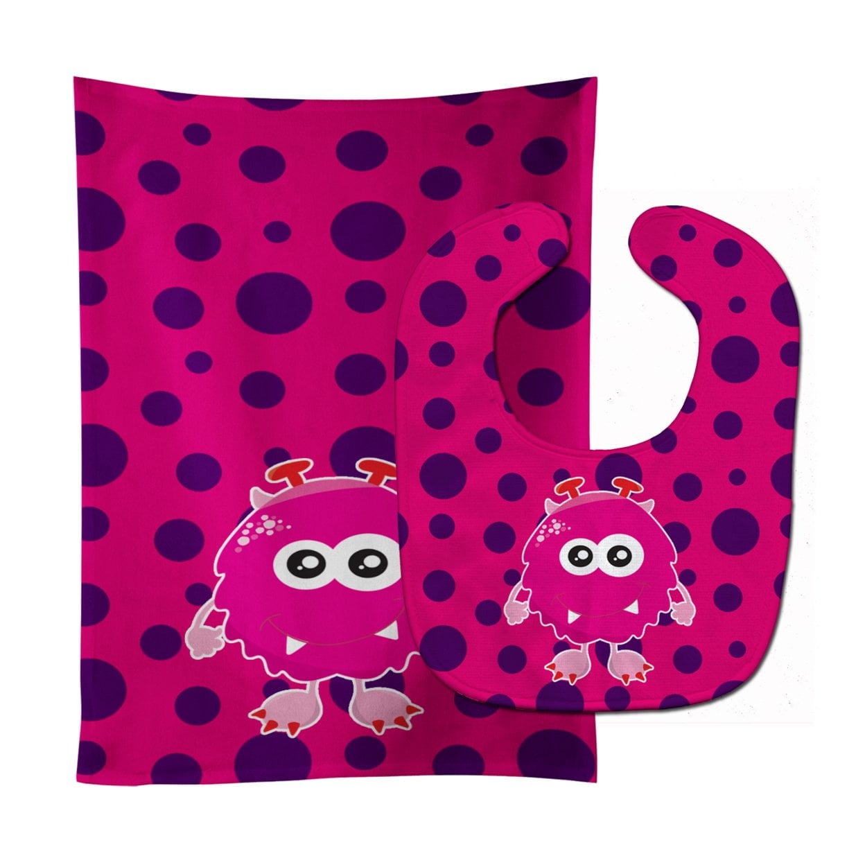 Monster Baby Bib & Burp Cloth