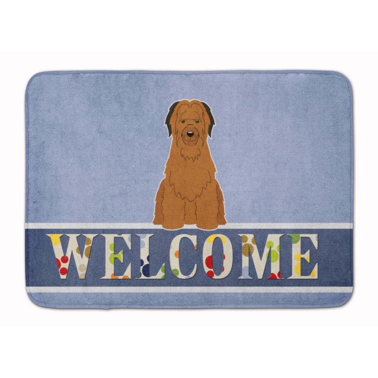 UPC 780257193624 product image for Briard Brown Welcome Machine Washable Memory Foam Mat | upcitemdb.com