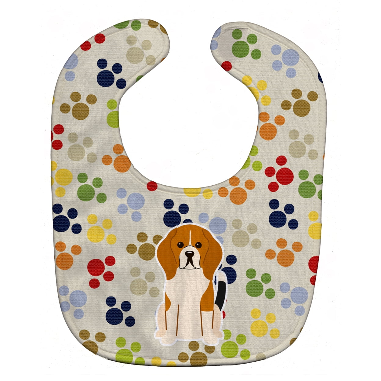 Bb5869bib Pawprints Beagle Tricolor Baby Bib