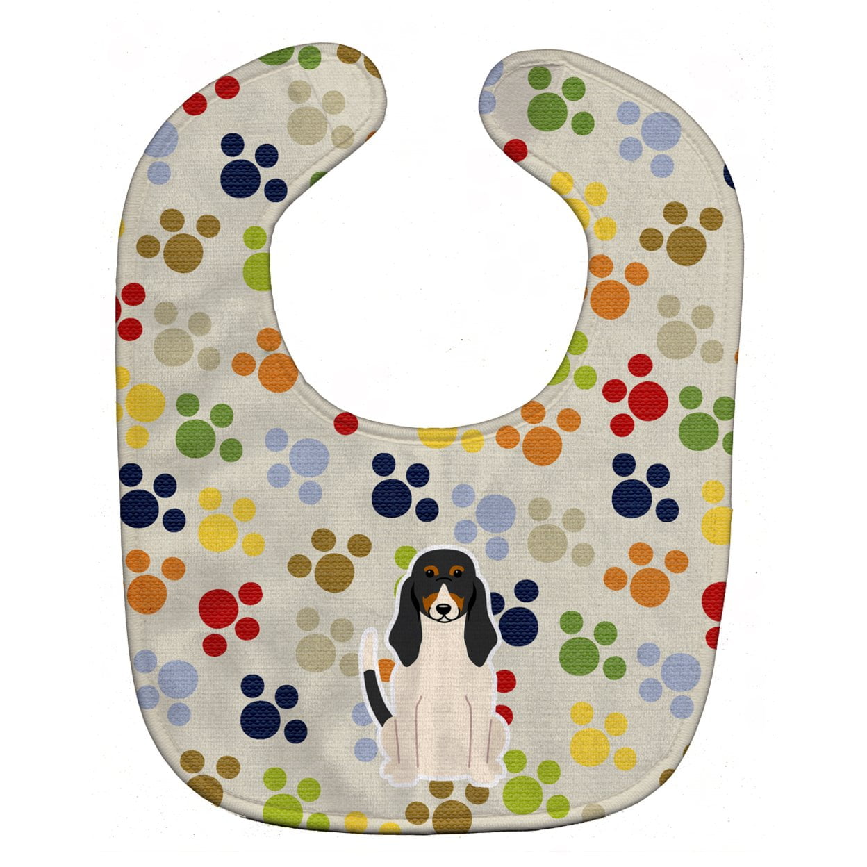 Bb5873bib Pawprints Swiss Hound Baby Bib