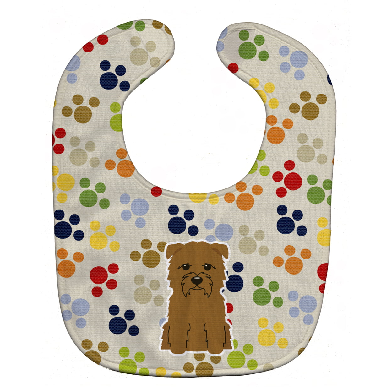 Bb5889bib Pawprints Glen Of Imal Tan Baby Bib