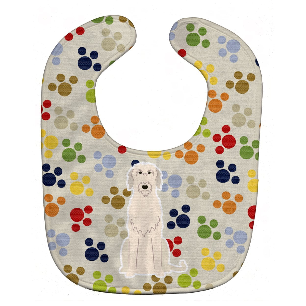 Bb5894bib Pawprints Irish Wolfhound Baby Bib