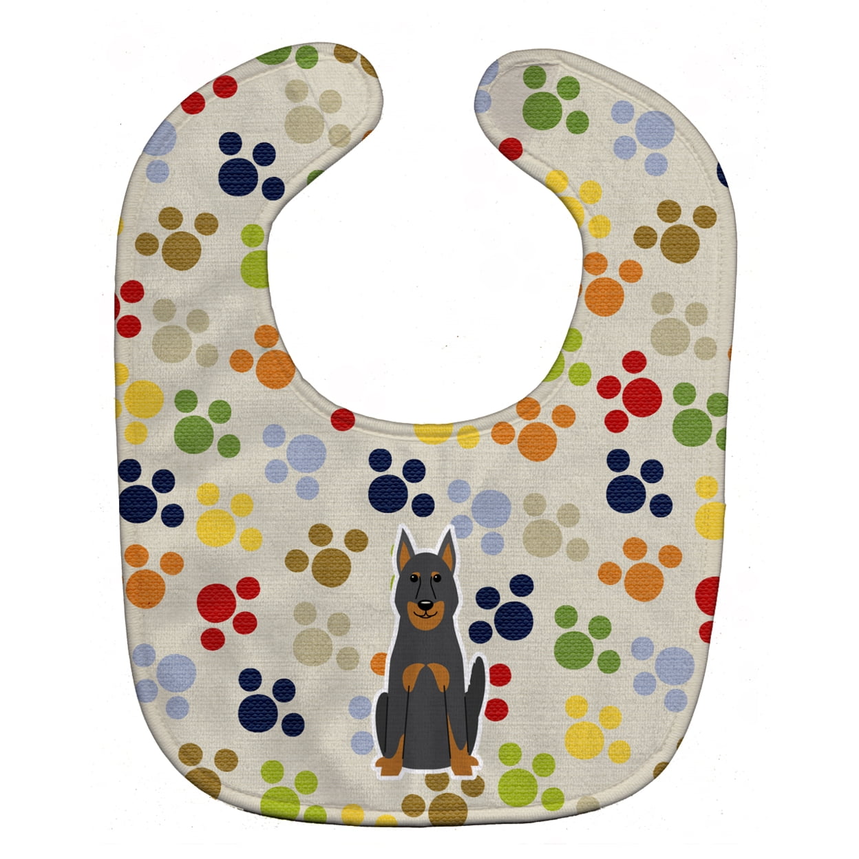 Bb5909bib Pawprints Beauce Shepherd Dog Baby Bib