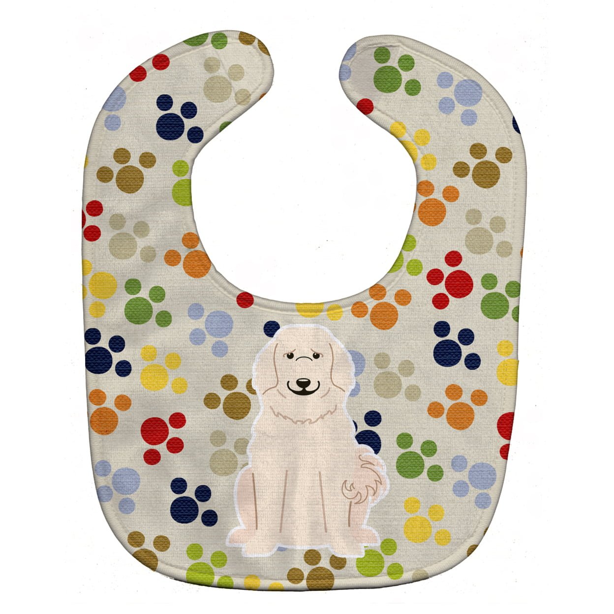 Bb5912bib Pawprints Great Pyrenese Baby Bib