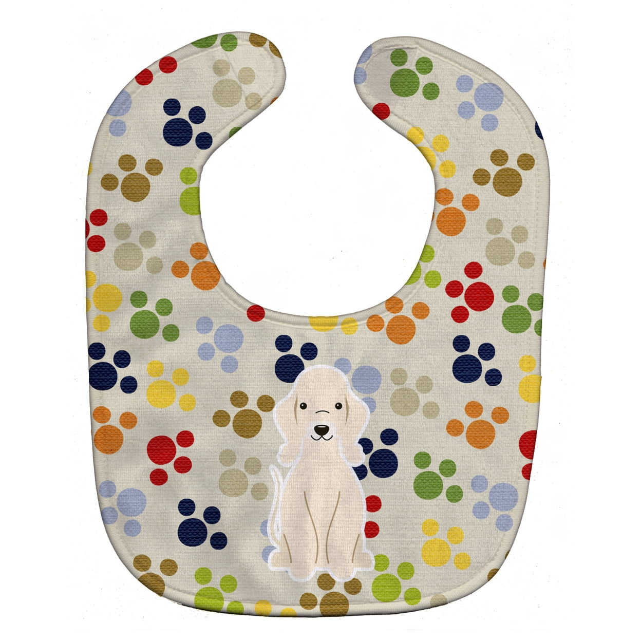 Bb5920bib Pawprints Bedlington Terrier Sandy Baby Bib