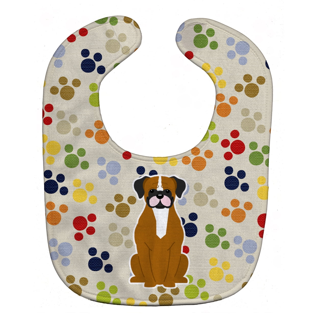 Bb5945bib Pawprints Flashy Fawn Boxer Baby Bib