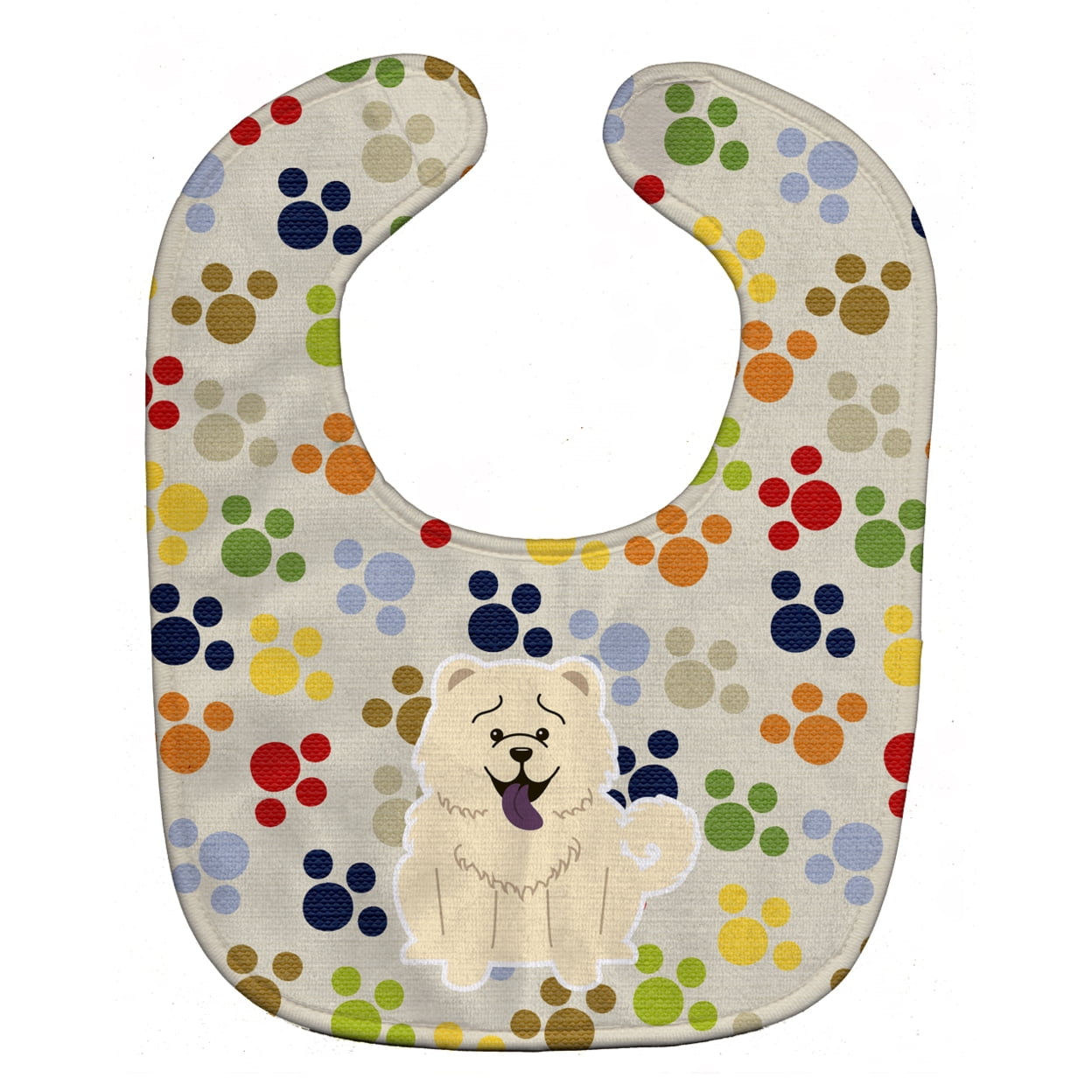 Bb5969bib Pawprints Chow Chow White Baby Bib