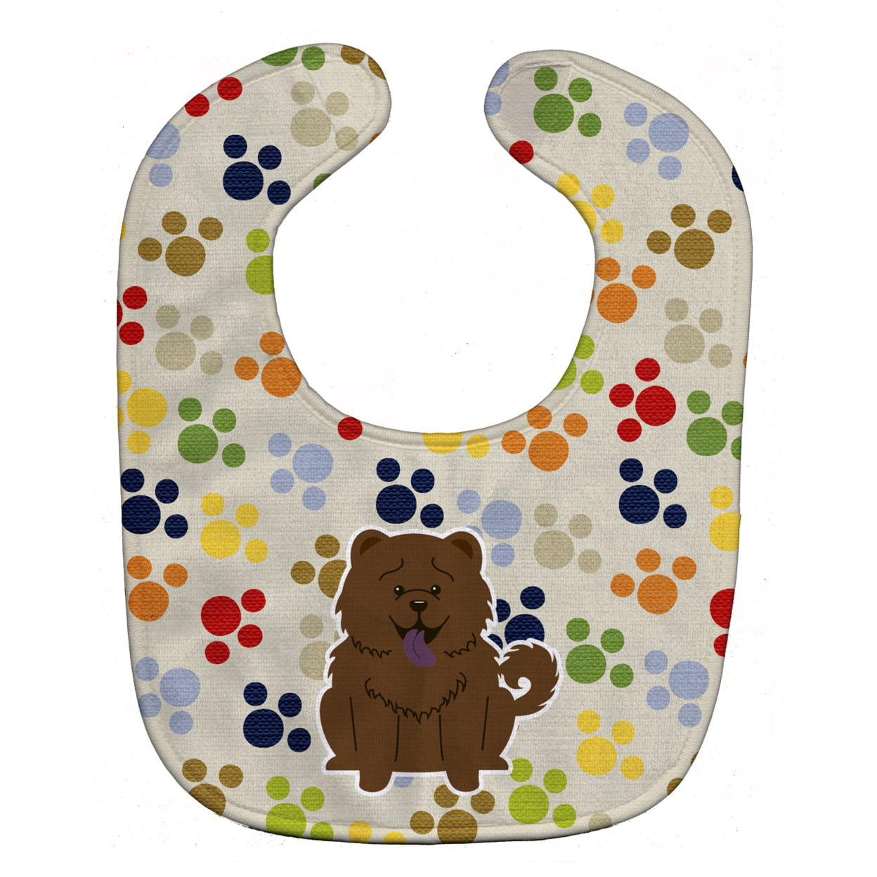 Bb5970bib Pawprints Chow Chow Chocolate Baby Bib