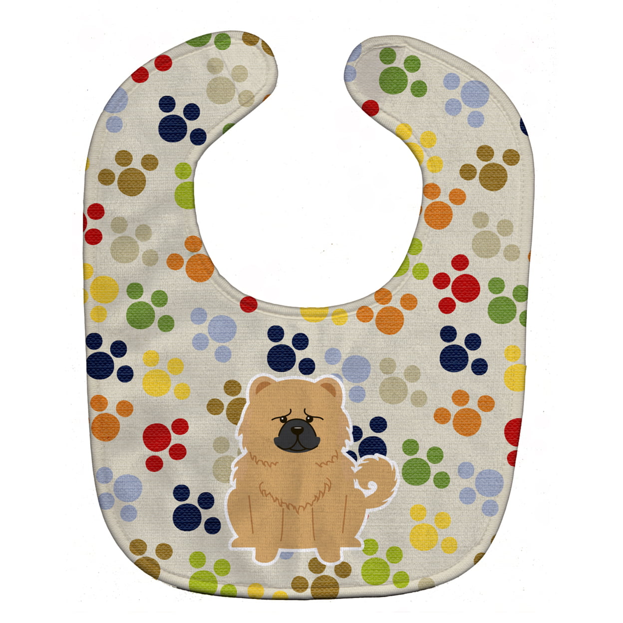 Bb5973bib Pawprints Chow Chow Cream Baby Bib