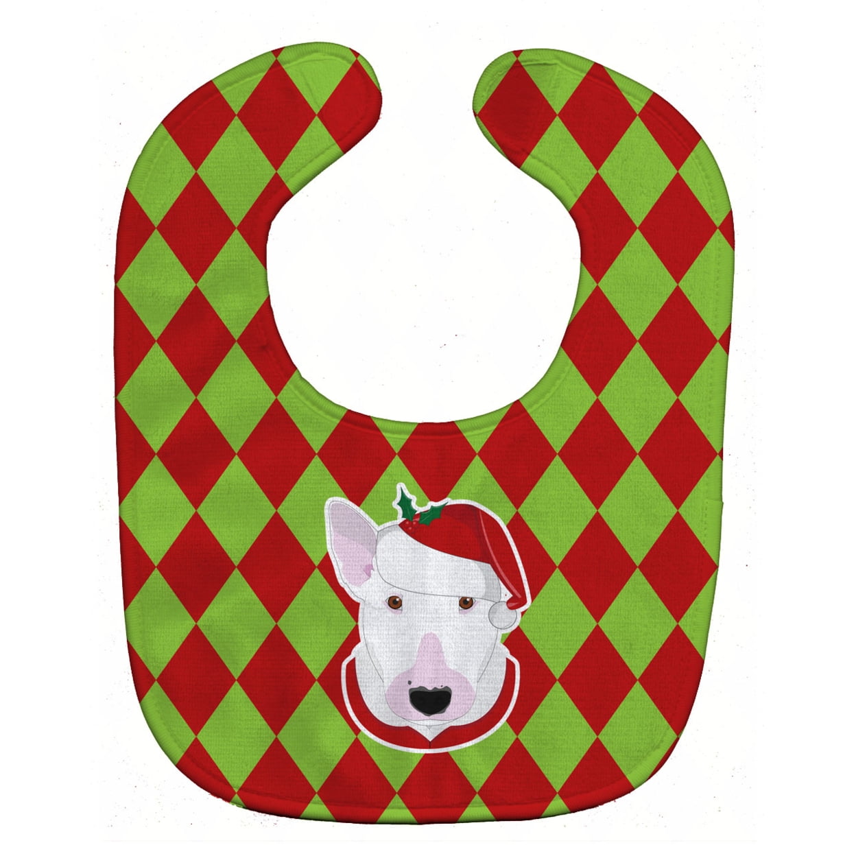 Bb5976bib Christmas Bull Terrier Baby Bib