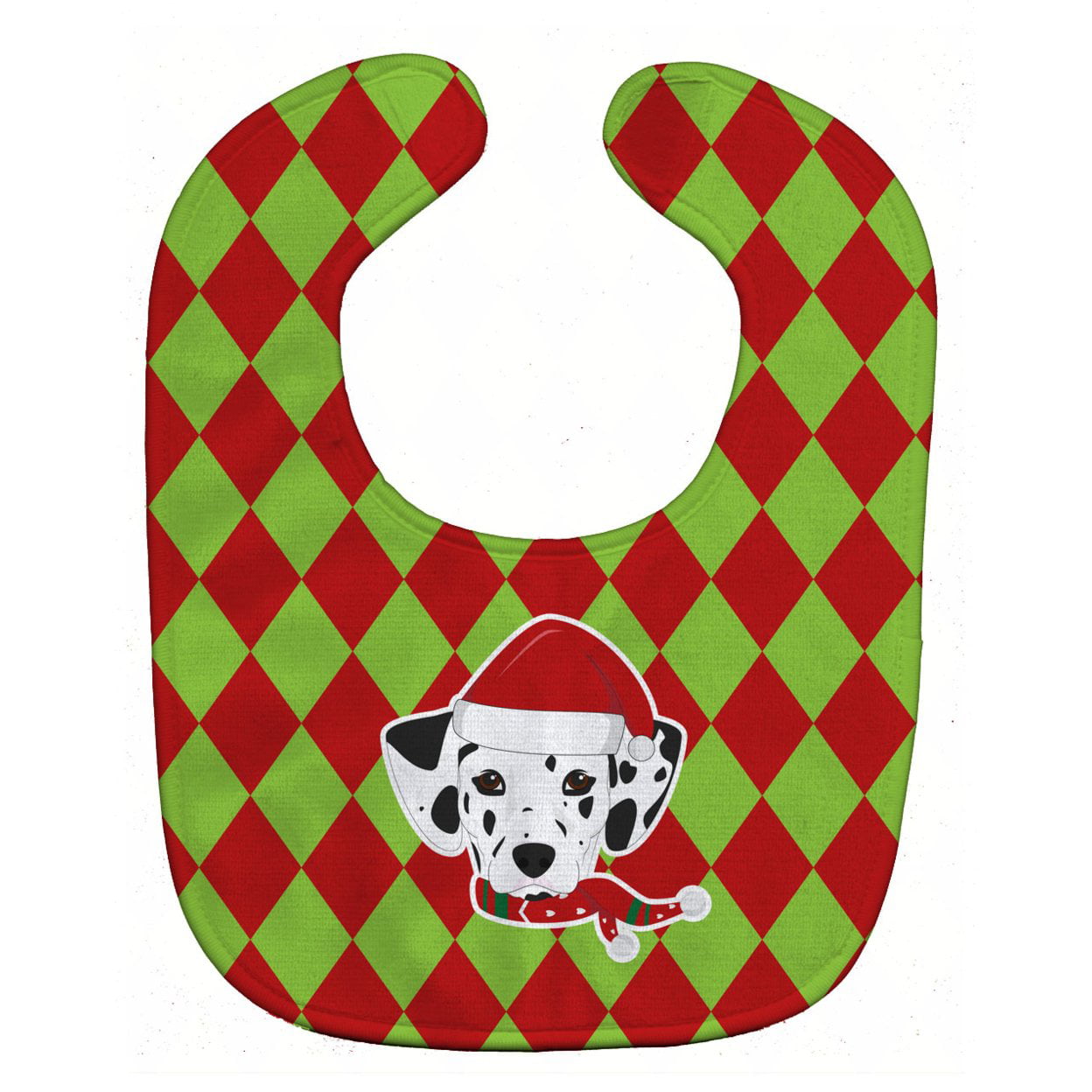 Bb5982bib Christmas Dalmatian Baby Bib