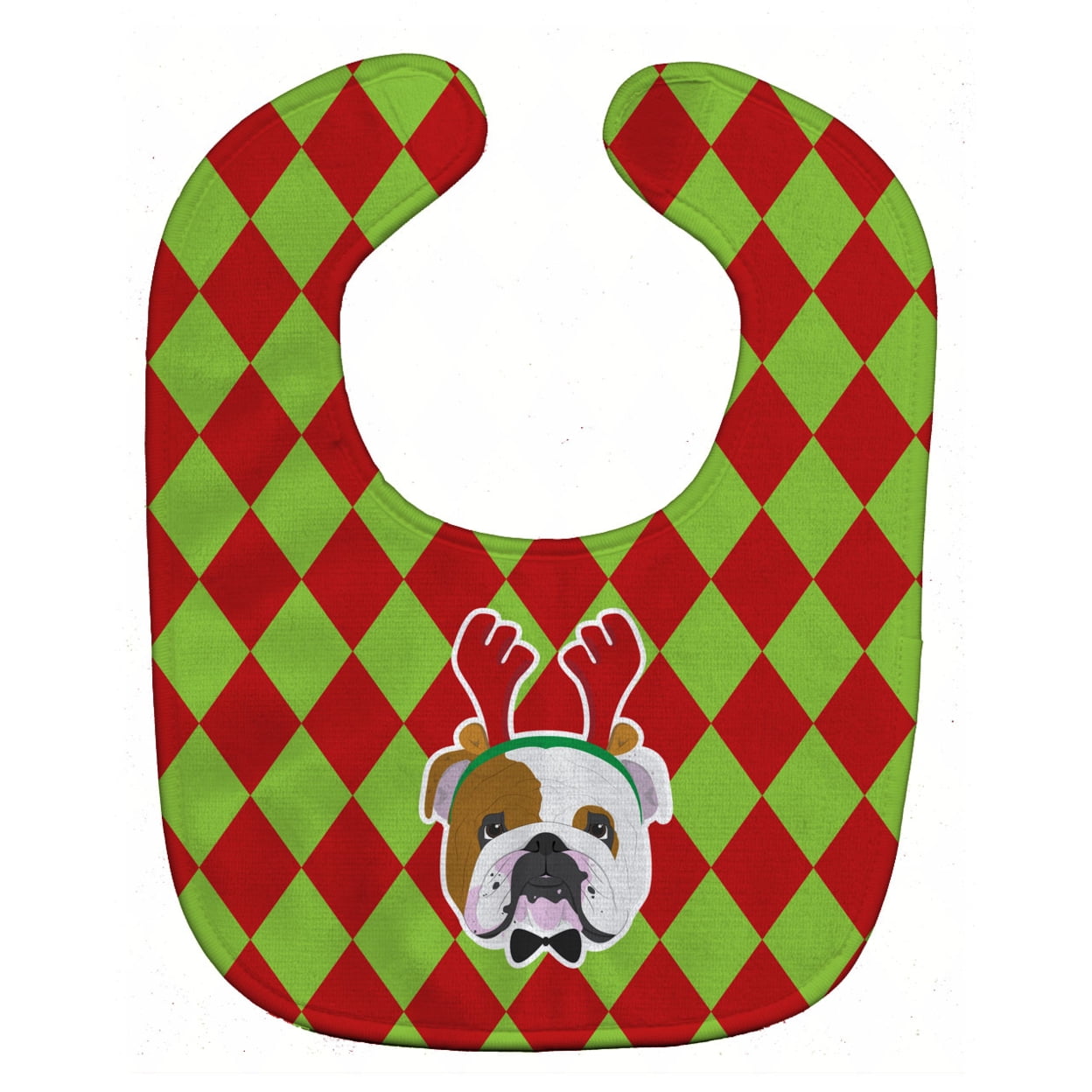 Bb5984bib Christmas English Bulldog Baby Bib