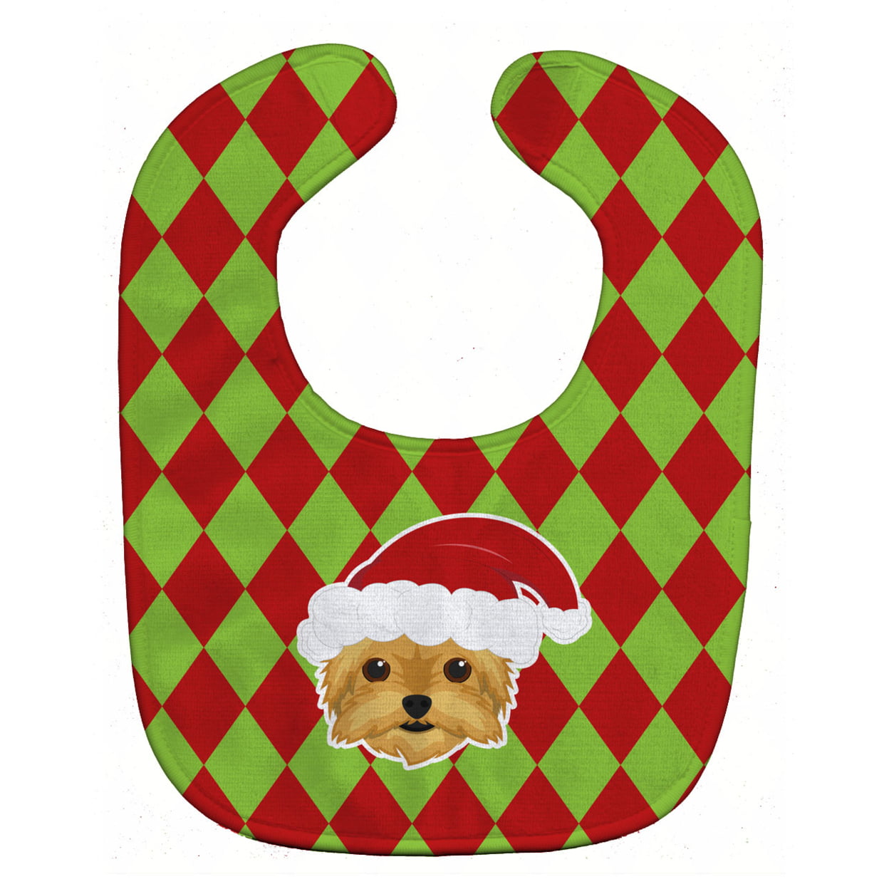 Bb6003bib Christmas Yorkshire Terrier Yorkie Baby Bib