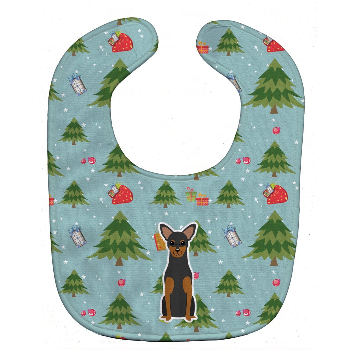 Bb4688bib Christmas Manchester Terrier Baby Bib