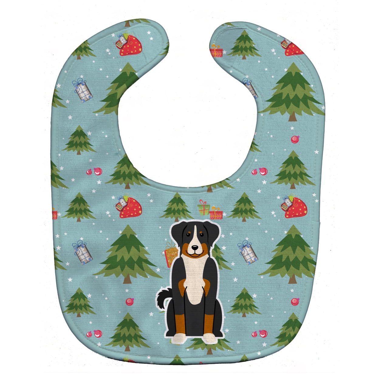 Bb4703bib Christmas Appenzeller Sennenhund Baby Bib