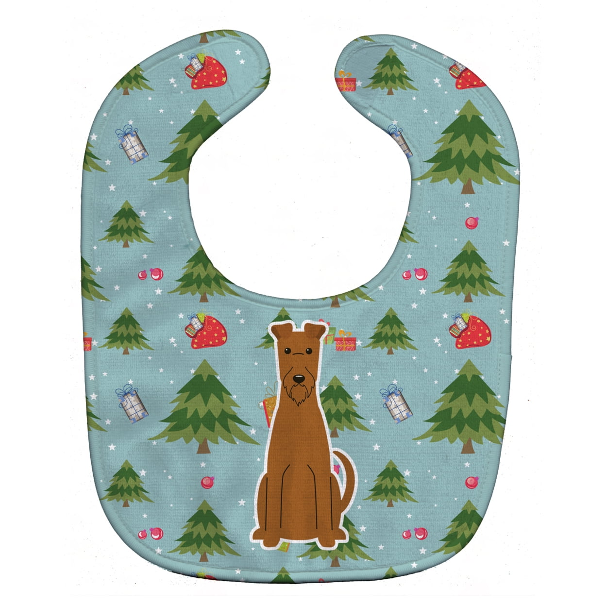 Bb4722bib Christmas Irish Terrier Baby Bib