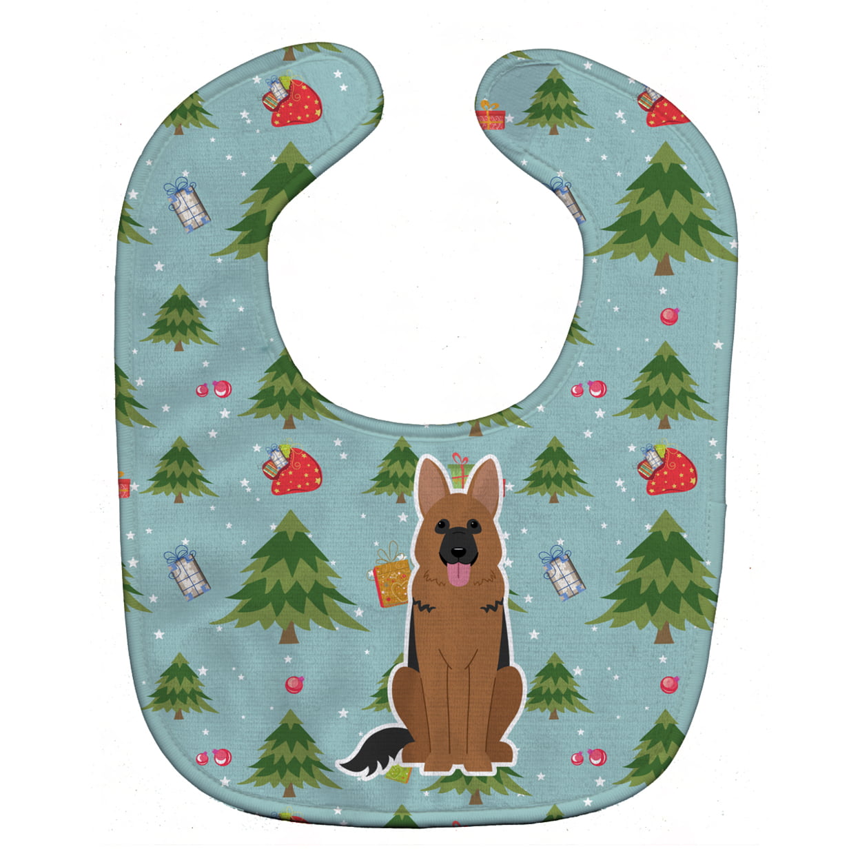 Bb4727bib Christmas German Shepherd Baby Bib