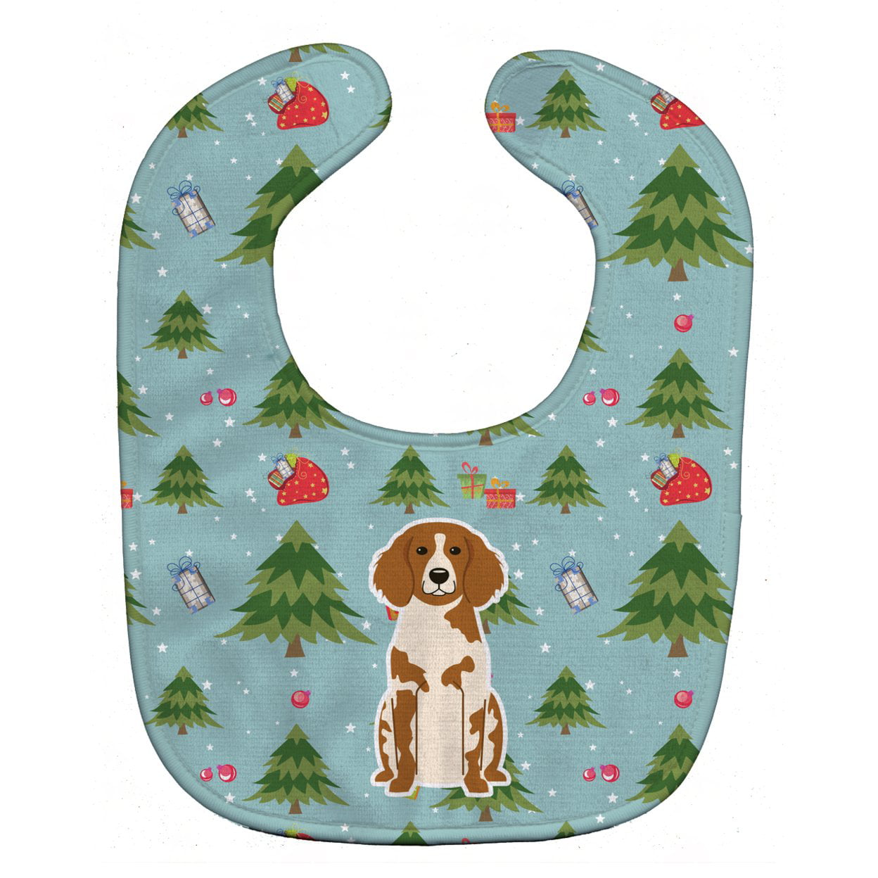 Bb4732bib Christmas Brittany Spaniel Baby Bib