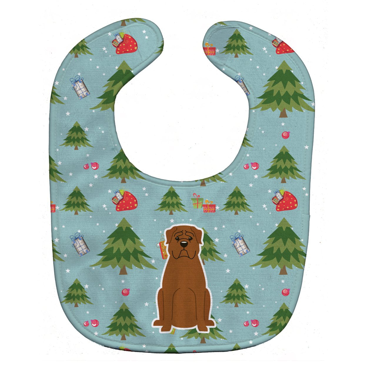 Bb4733bib Christmas Dogue De Bourdeaux Baby Bib