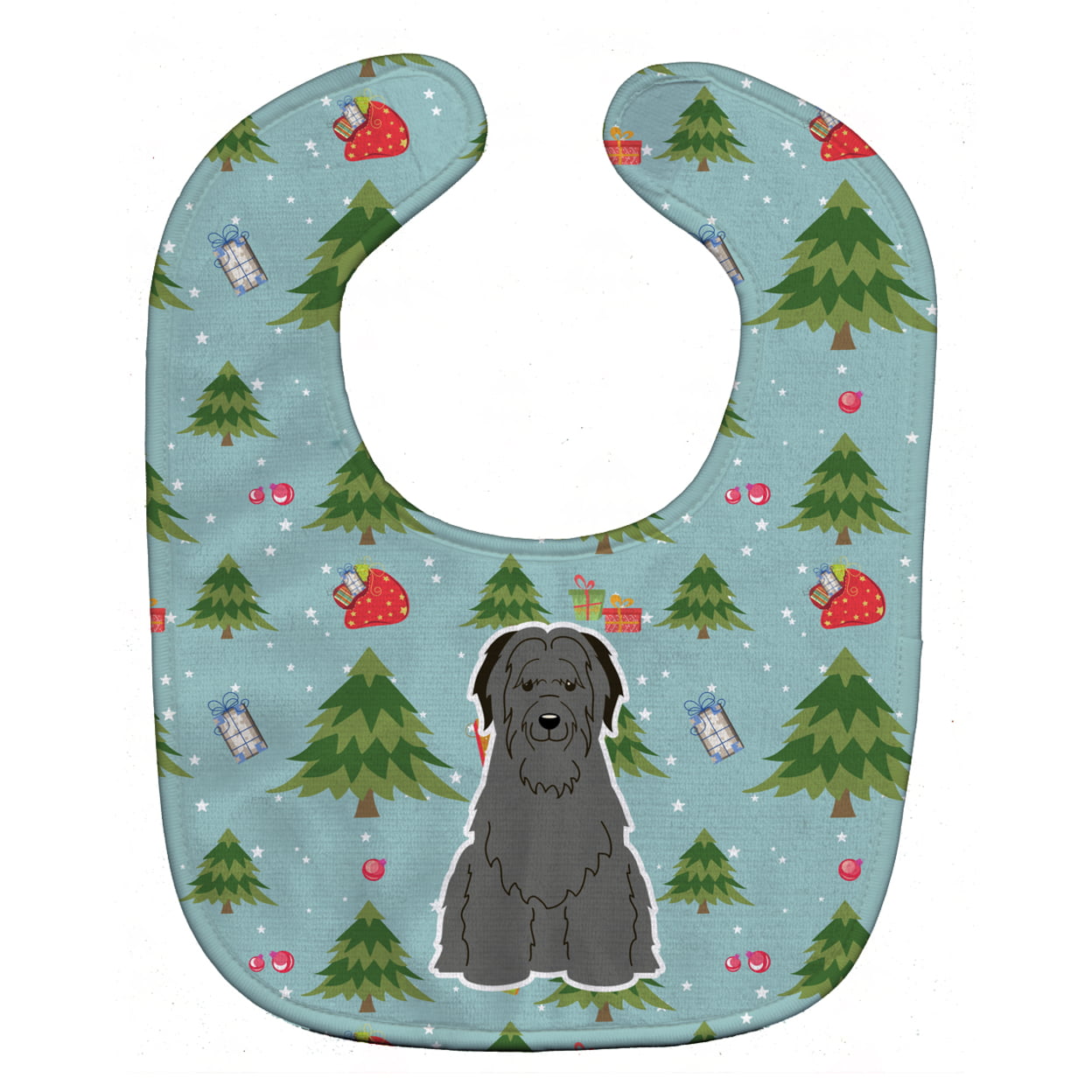 Bb4741bib Christmas Briard Black Baby Bib