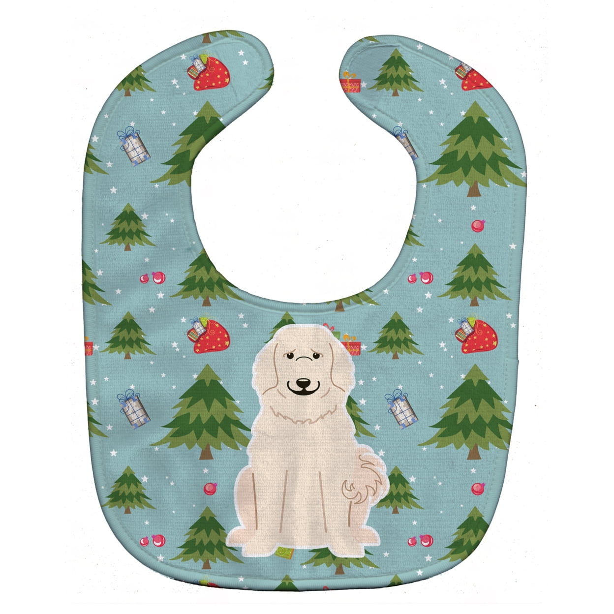 Bb4743bib Christmas Great Pyrenese Baby Bib