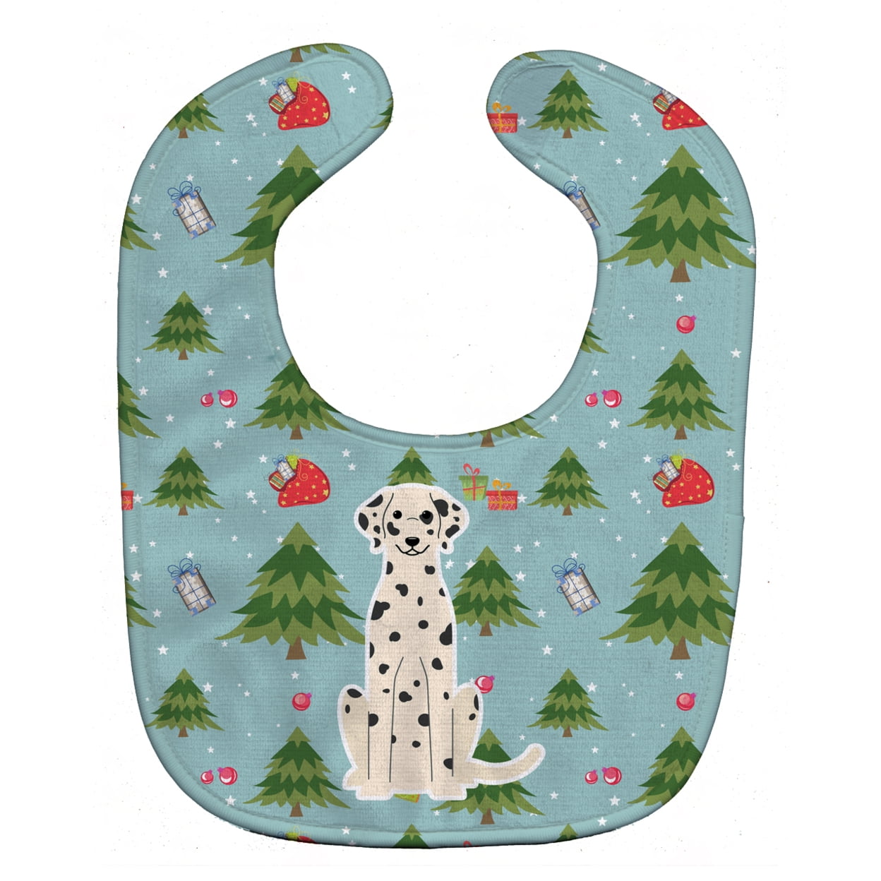 Bb4757bib Christmas Dalmatian Baby Bib