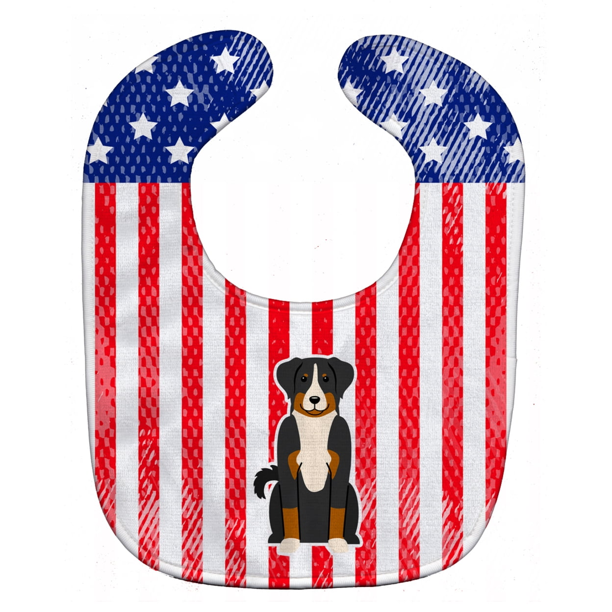 Bb3038bib Patriotic Usa Appenzeller Sennenhund Baby Bib