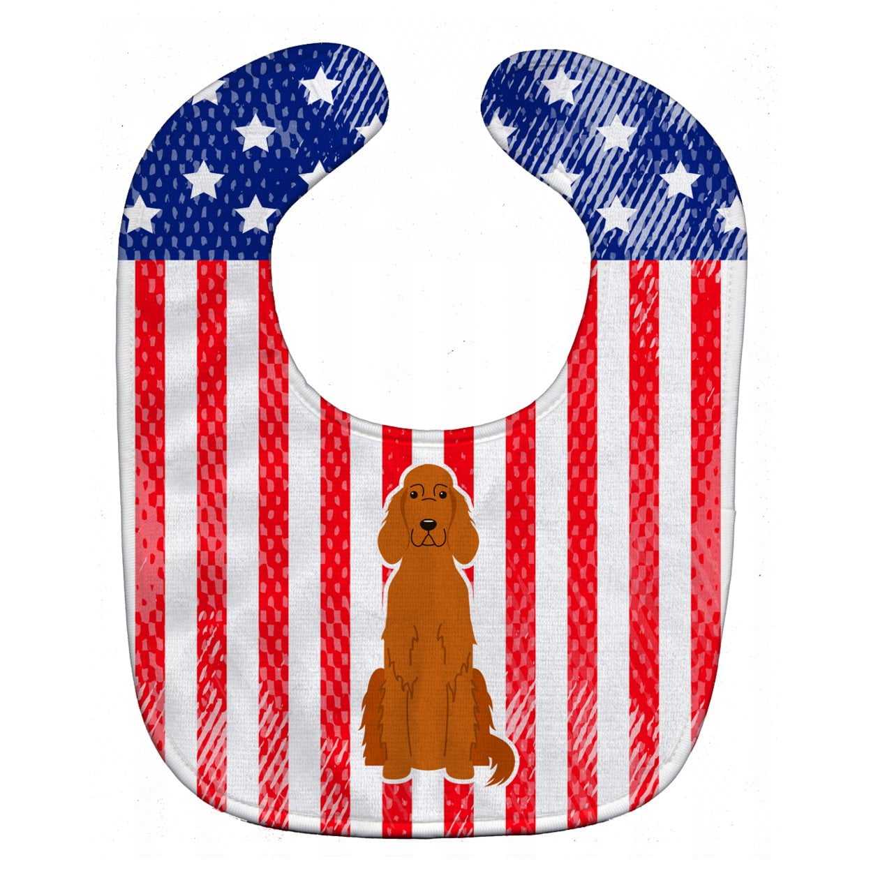 Bb3059bib Patriotic Usa Irish Setter Baby Bib