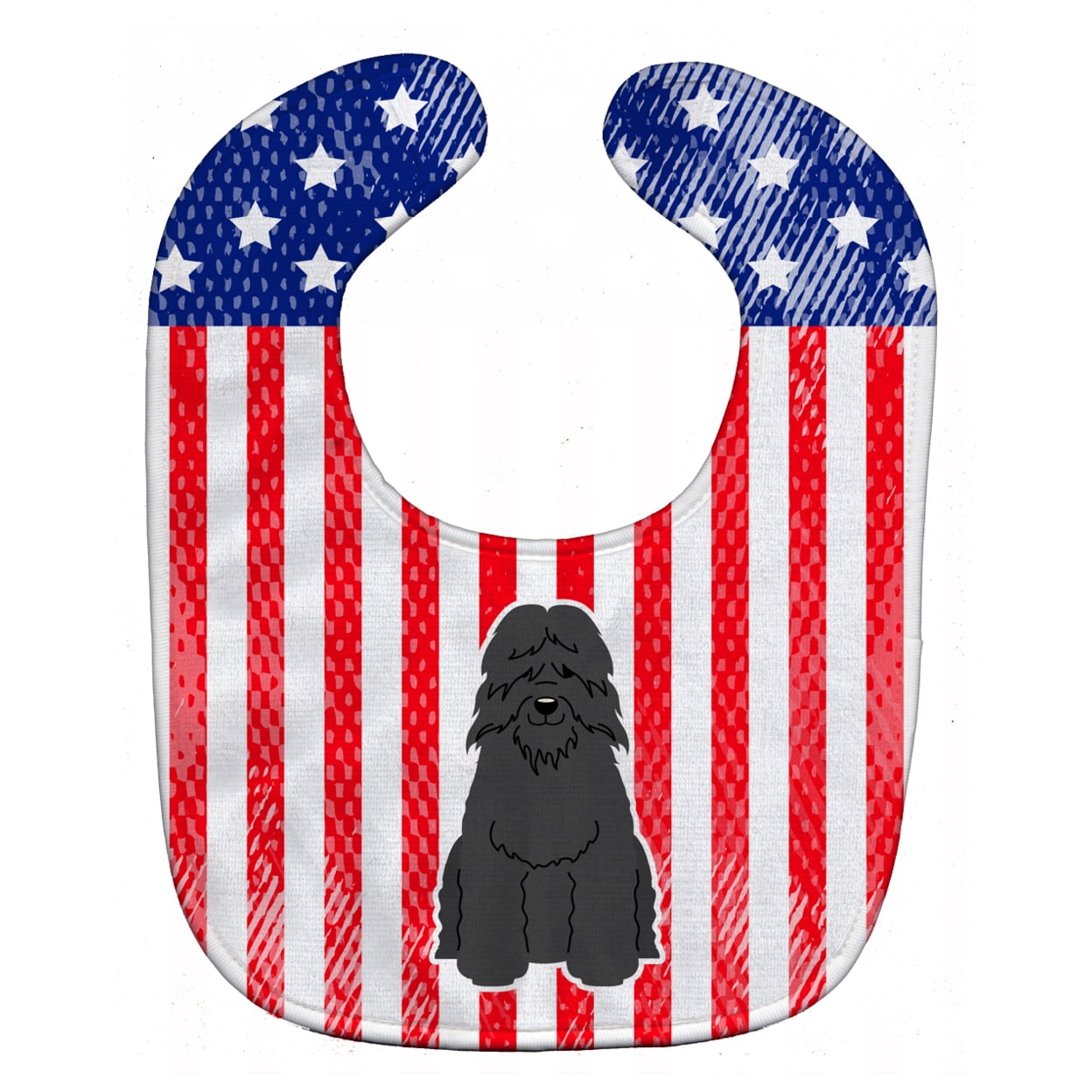 Bb3069bib Patriotic Usa Bouvier Des Flandres Baby Bib