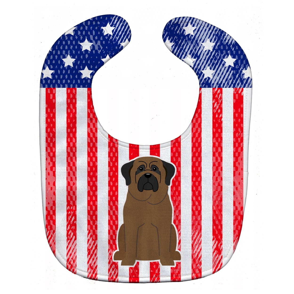 BB3079BIB Patriotic USA Bullmastiff Baby Bib