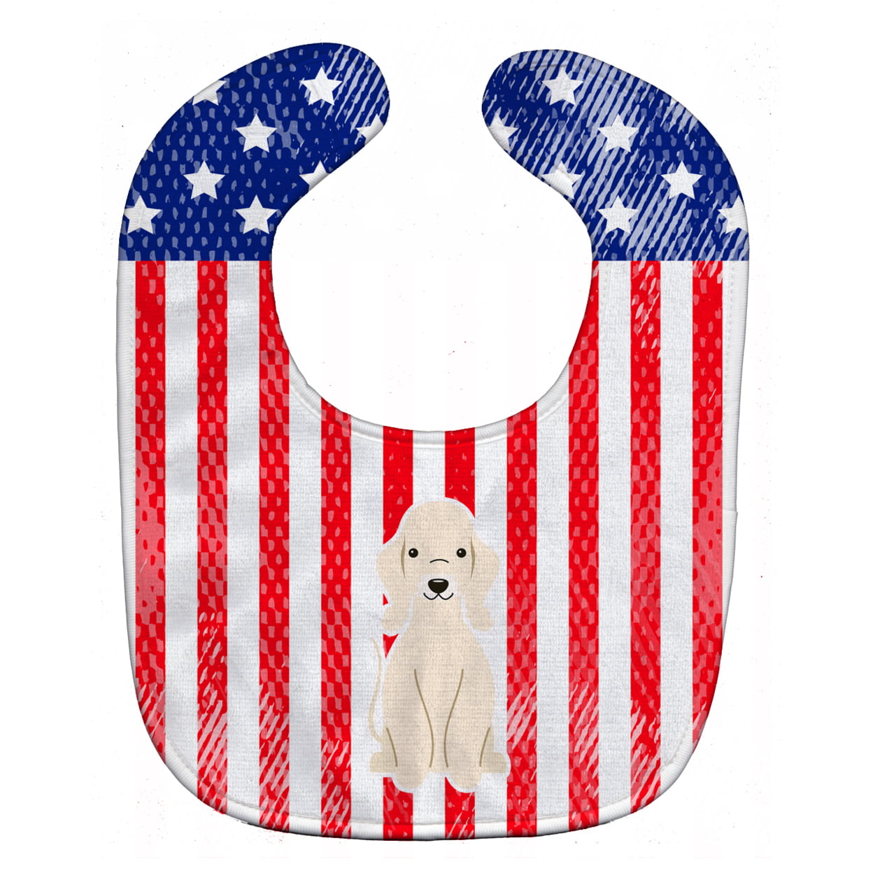 Bb3086bib Patriotic Usa Bedlington Terrier Sandy Baby Bib