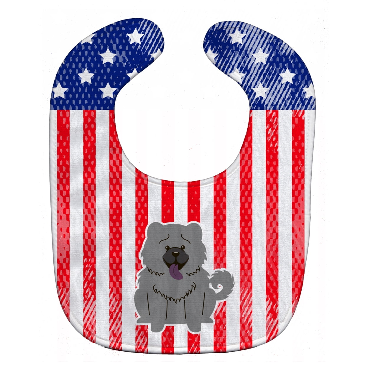 Bb3134bib Patriotic Usa Chow Chow Blue Baby Bib