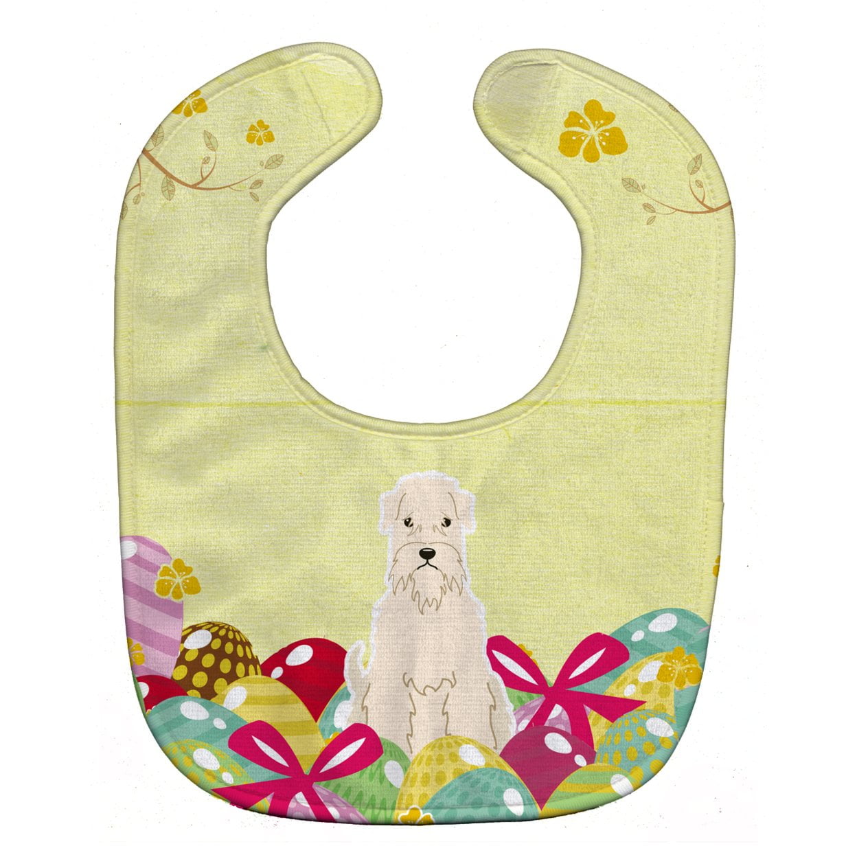 Bb6061bib Easter Eggs Soft Coated Wheaten Terrier Baby Bib