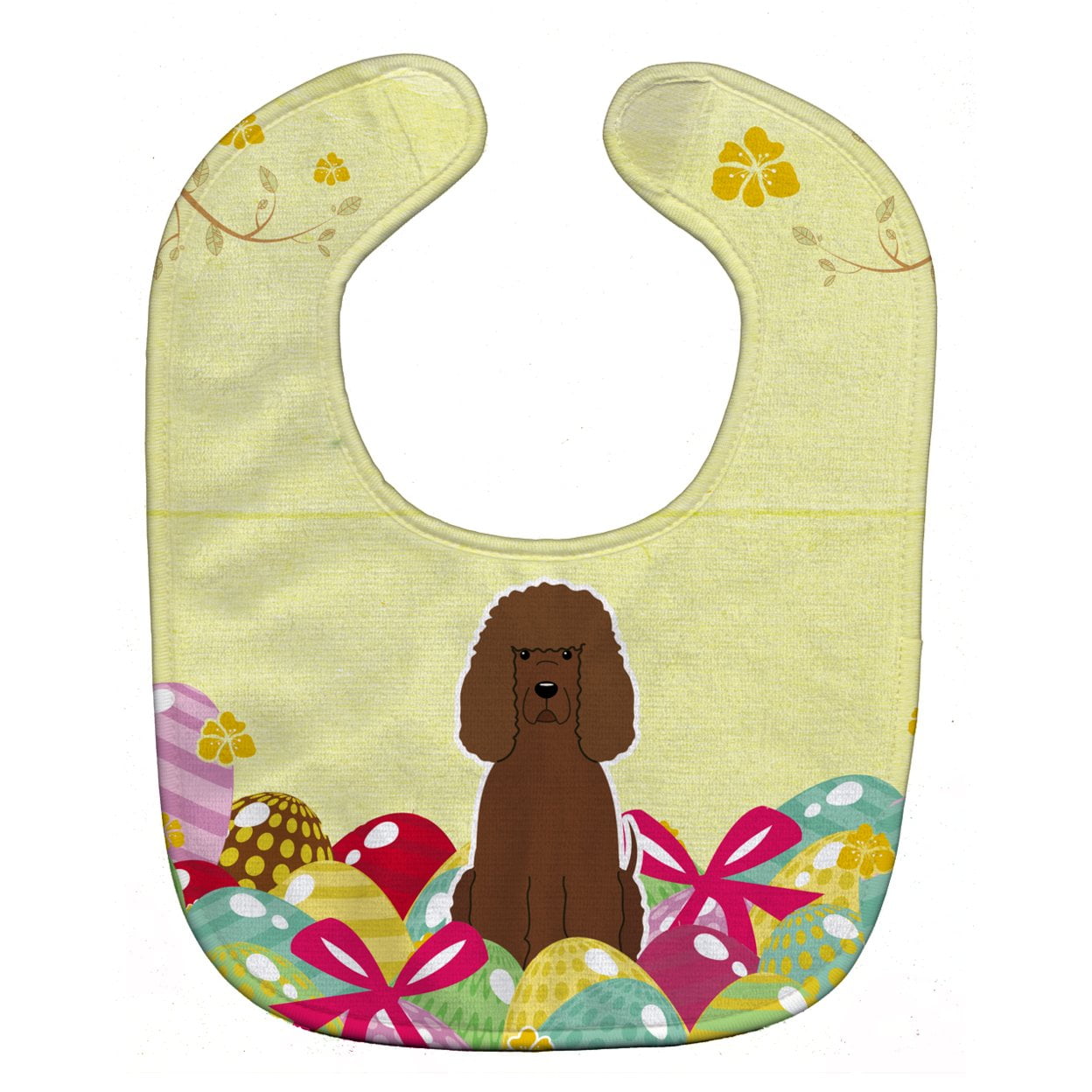 Bb6063bib Easter Eggs Irish Water Spaniel Baby Bib