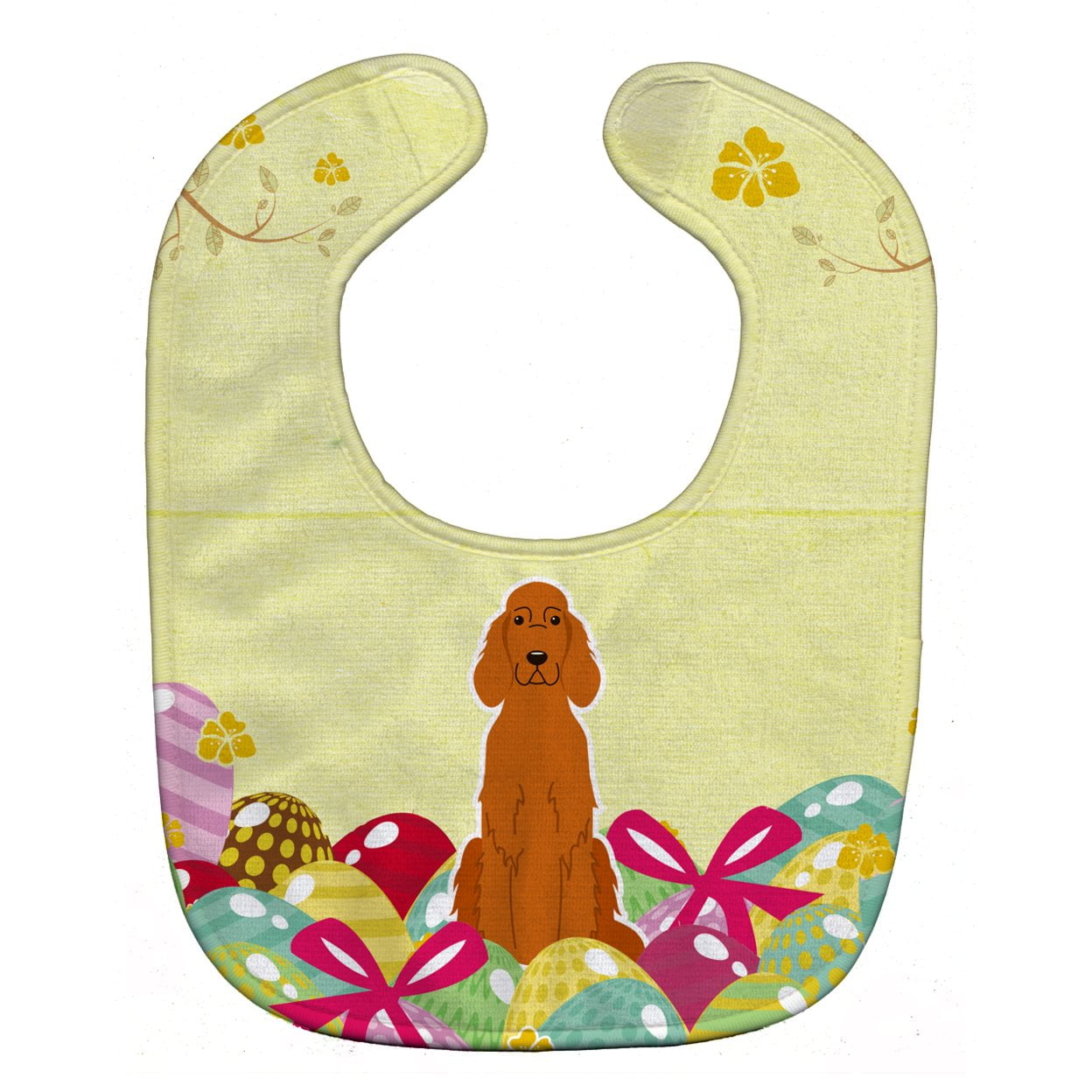 Bb6064bib Easter Eggs Irish Setter Baby Bib