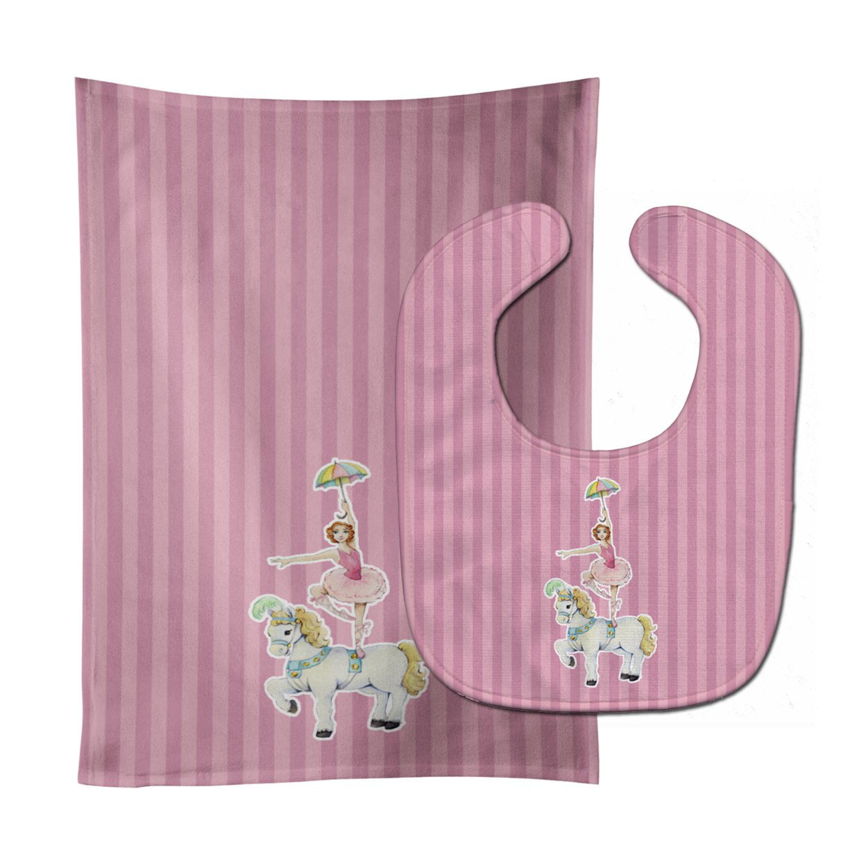 Bb6860stbu Circus Performer Baby Bib & Burp Cloth