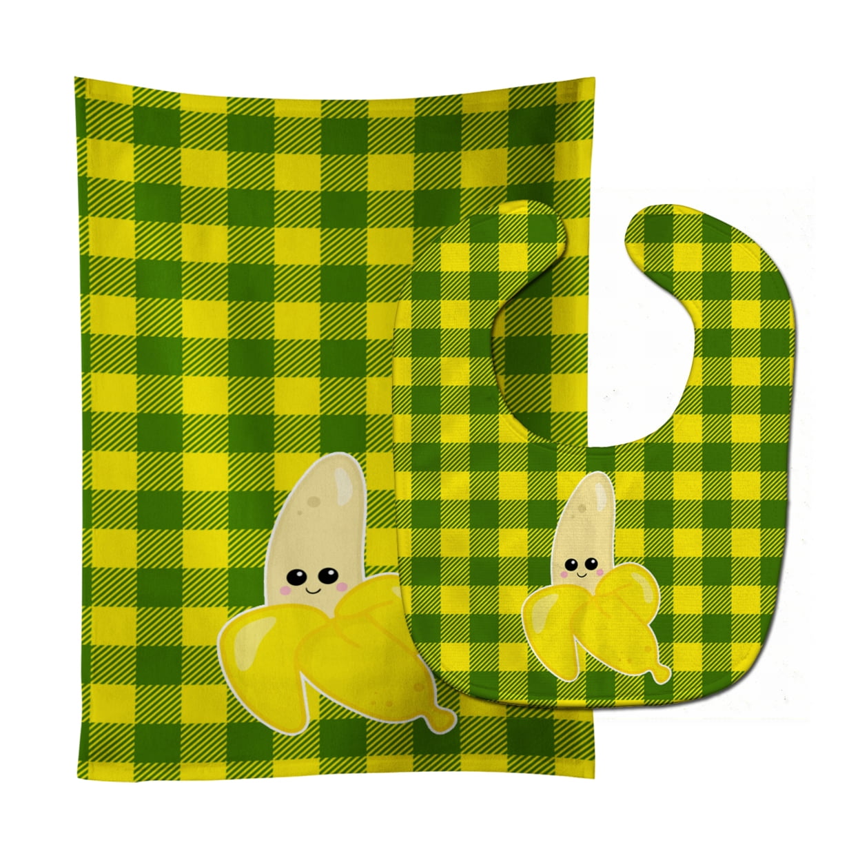 Bb6889stbu Going Bananas Baby Bib & Burp Cloth